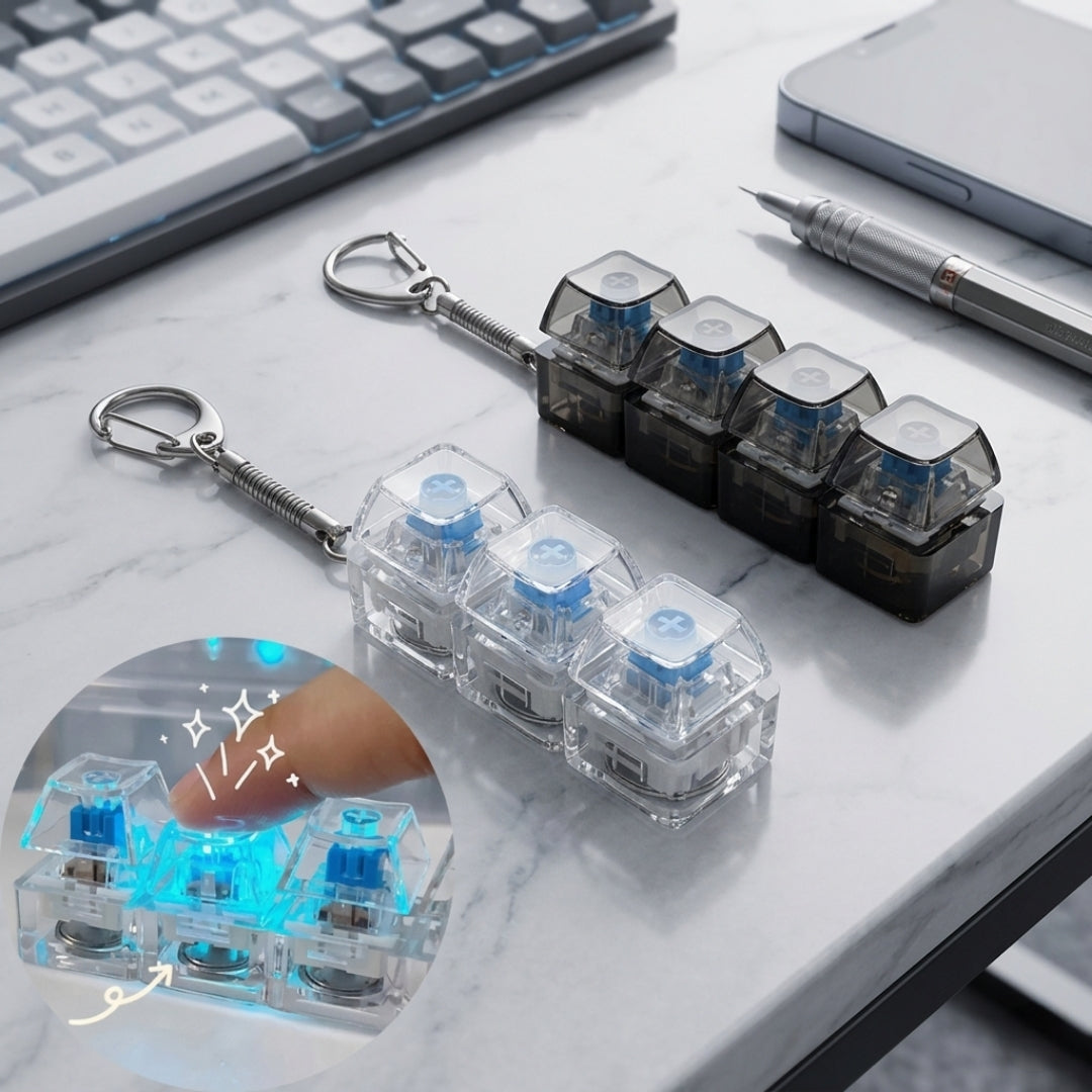 fidget keyboard keychain