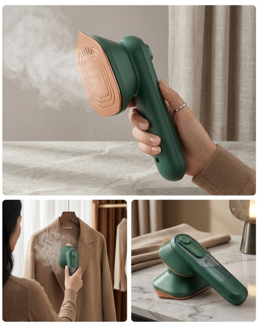 Portable Iron Travel Steamer for Clothes Mini Handheld Press Support