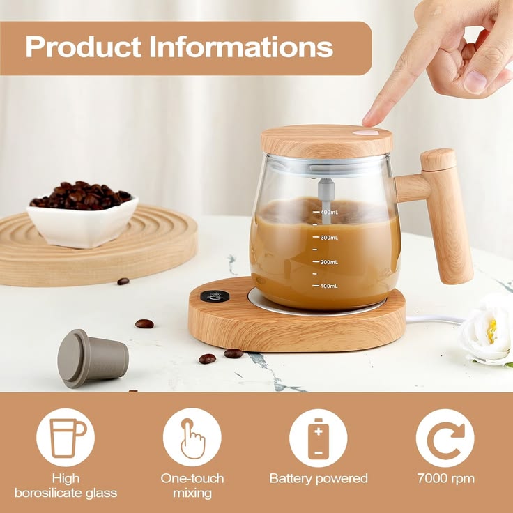 Automatic Self Stirring Coffee Mug – USB Rechargeable