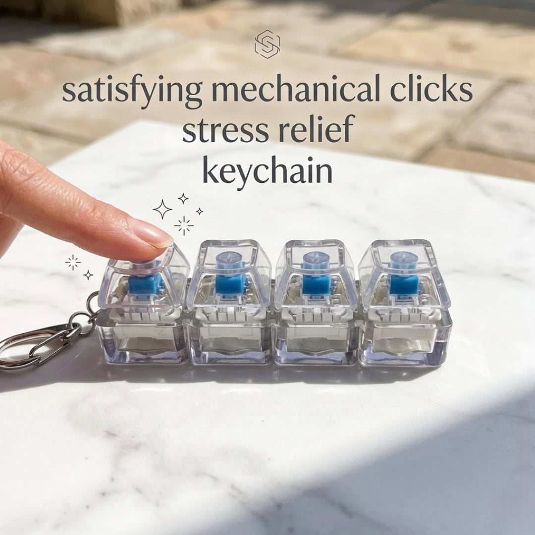 fidget keyboard keychain