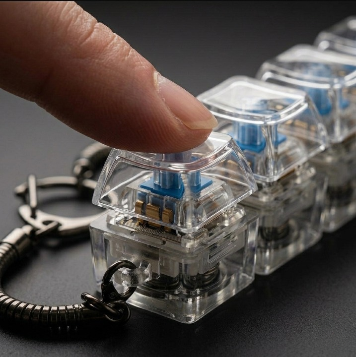 fidget keyboard keychain