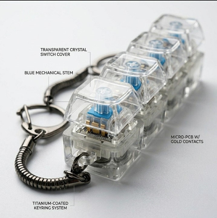fidget keyboard keychain