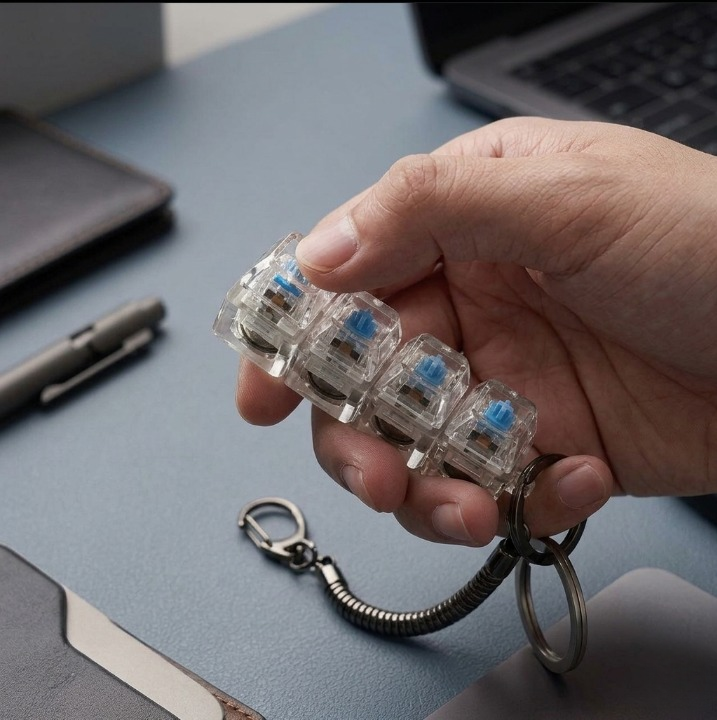 fidget keyboard keychain