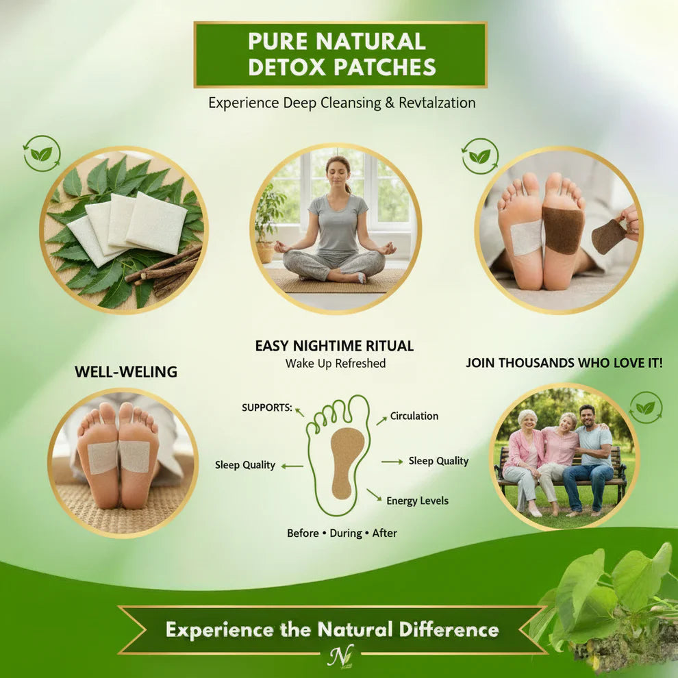 Herbal And Gentle Ingredient Detox Foot Pads(PACK OF 10)(BUY 1 GET 2 FREE)
